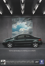307 Coupé Cabriolet postcard, A6-size, Promocard, Italian language, # 4220