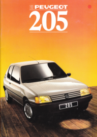 205 Hatchback brochure, 34 pages, A4-size, 1988, Dutch language