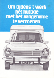 1100 Van VF2 & Pick-ups, 6 pages, about 1974, Dutch language, Belgium