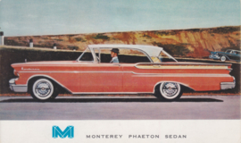 Monterey Phaeton Sedan, US postcard, standard size, 1957