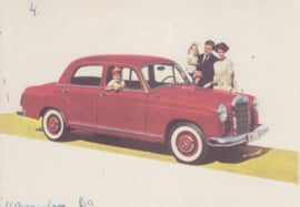 190 D Sedan, A6-size, German card with empty back, 1960