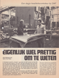 Daf quality inspection, folder, 4 pages, 1973, Dutch language