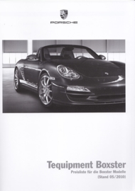 Boxster Tequipment pricelist, 48 pages, 05/2010, German %