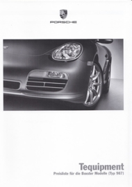 Boxster 987 Tequipment pricelist, 36 pages, 10/2006, German %