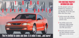 Mustang Coupe, US postcard, size 20.5 x10.5 cm, 1994