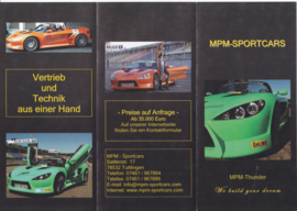 MPM Thunder sportcar brochure, 6 smaller pages, about 2010, German language