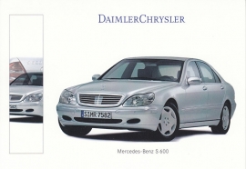 Mercedes-Benz S 600 Sedan, A6-size postcard, IAA 1999, German