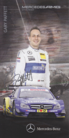 Gary Paffett - DTM season 2013 - large auto gram postcard, German,  printed signature