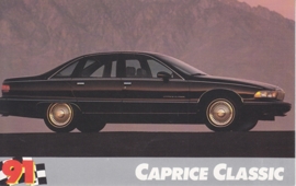 Caprice Classic Sedan,  US postcard, standard size, 1991