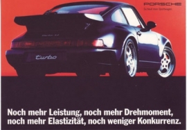 911 Turbo Coupe postcard, DIN A6 size, factory-issue, about 1993