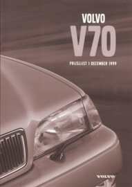 V70 pricelist brochure, 8 pages, 12/1999, Dutch language