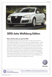 Jetta Wolfsburg Edition USA,  A5-size sheet, USA, 2010