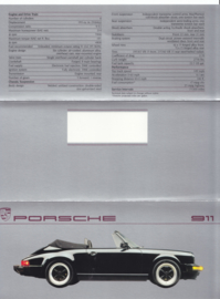 911 Carrera Convertible brochure, 6 pages, 1987, English (USA)