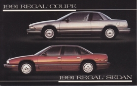 Regal Coupe & Sedan, US postcard, standard size, 1991