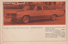 Opel & Pontiac program brochure, 32 small pages, 1965, Dutch