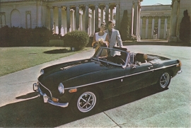 MG B Convertible, continental size postcard, USA, 1972