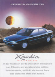 Xantia intro folder, 4 pages, 03/1993, German language (Swiss)