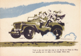 Jeep in cartoon, DIN A6-size, unused, Dutch issue, 2008