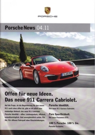 News 04/2011 with 911 Carrera Cabriolet, 26 pages, 11/11, German language
