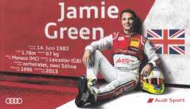 Racing driver Jamie Green, postcard 2015 season, German language
