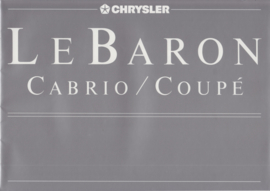 Le Baron Cabrio/Coupe brochure, A4-size, 16 pages, 1989, Dutch language
