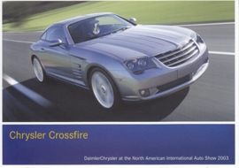 Chrysler Crossfire, A6-size postcard, NAIAS 2003