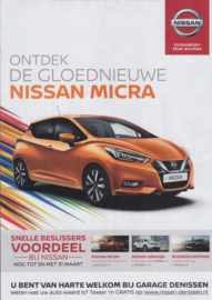 program with new Micra brochure, 8 pages, 2017, Dutch language