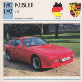 Porsche 944 1981-1992 card, Italian language, D2 481 26-07