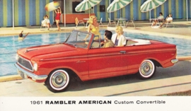 American Custom Convertible, US postcard, standard size, 1961, # AM-61-9050M