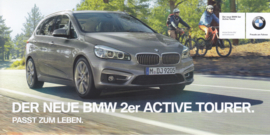 2-series Active Tourer, 21 x 10,5 cm, German language, about  2015