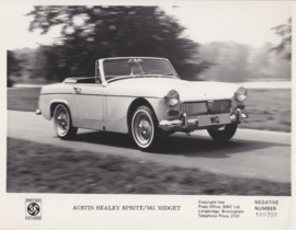 MG Midget & Austin Healey Sprite Convertible, press photo, UK, c1968, # 189702