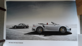 911 Turbo Coupe & Turbo S Cabriolet large original factory poster, published 09/2013