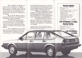 Passat folder, 6 small pages, Dutch language, 3/1984