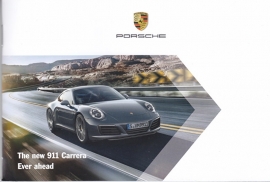 911 Carrera new model (991 II) postcard size folder, 24 pages, 2015, English