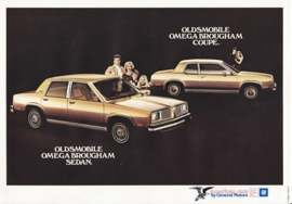 Omega Brougham Sedan & Coupe 1980, 2 pages, export, Dutch language