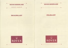 Pricelist & dealerlist folder, 2 x 4 pages, DIN A5-size, 01/1991, Dutch language, # 74