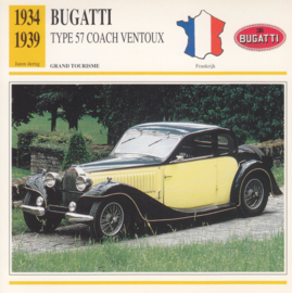 Bugatti Type 57 Coach Ventoux card, Dutch language, D5 019 03-18