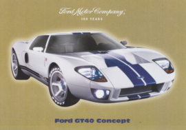 2002 GT40 Concept, continental size postcard, USA, 2002