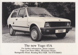 Yugo 45 A, press photo, UK, c1985