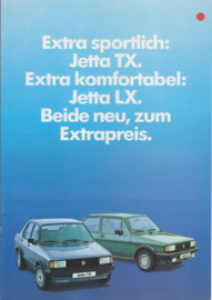 Jetta TX & LX brochure, 8 pages,  A4-size, German language, 08/1983