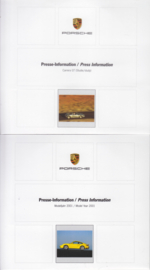 Porsche 2001 Press Kit Frankfurt 2000, 2x CD-Roms with pictures & small booklet, factory-issued,  English text