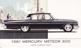 Meteor 800 2-Door Hardtop Sedan, US postcard, standard size, 1961