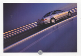 Mercedes CL Coupe, 4 attached postcards, A5-size, German language, 02/1999 (in cover)