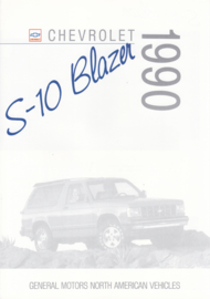 S-10 Blazer brochure, 6 pages, export, 1990, Dutch/English language