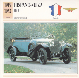 Hispano-Suiza H6 B card, Dutch language, D5 019 01-04