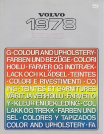 Colour & upholstery brochure, 6 pages, Dutch language, 1978