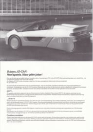 Jo-Car brochure, 1 page leaflet, Dutch language, about 1988
