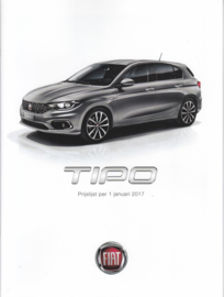 Tipo Hatchback & Wagon pricelist brochure, 20 pages (A4-size), 01/2017, Dutch language