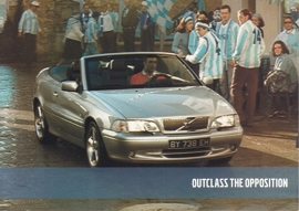 C70 Cabriolet double postcard, Boomerang UK rack card, 2002, English language