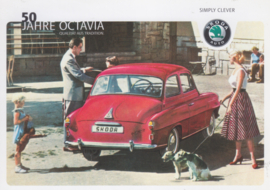 Octavia  50 years - model 1959, A6-size postcard, Germany, 2011